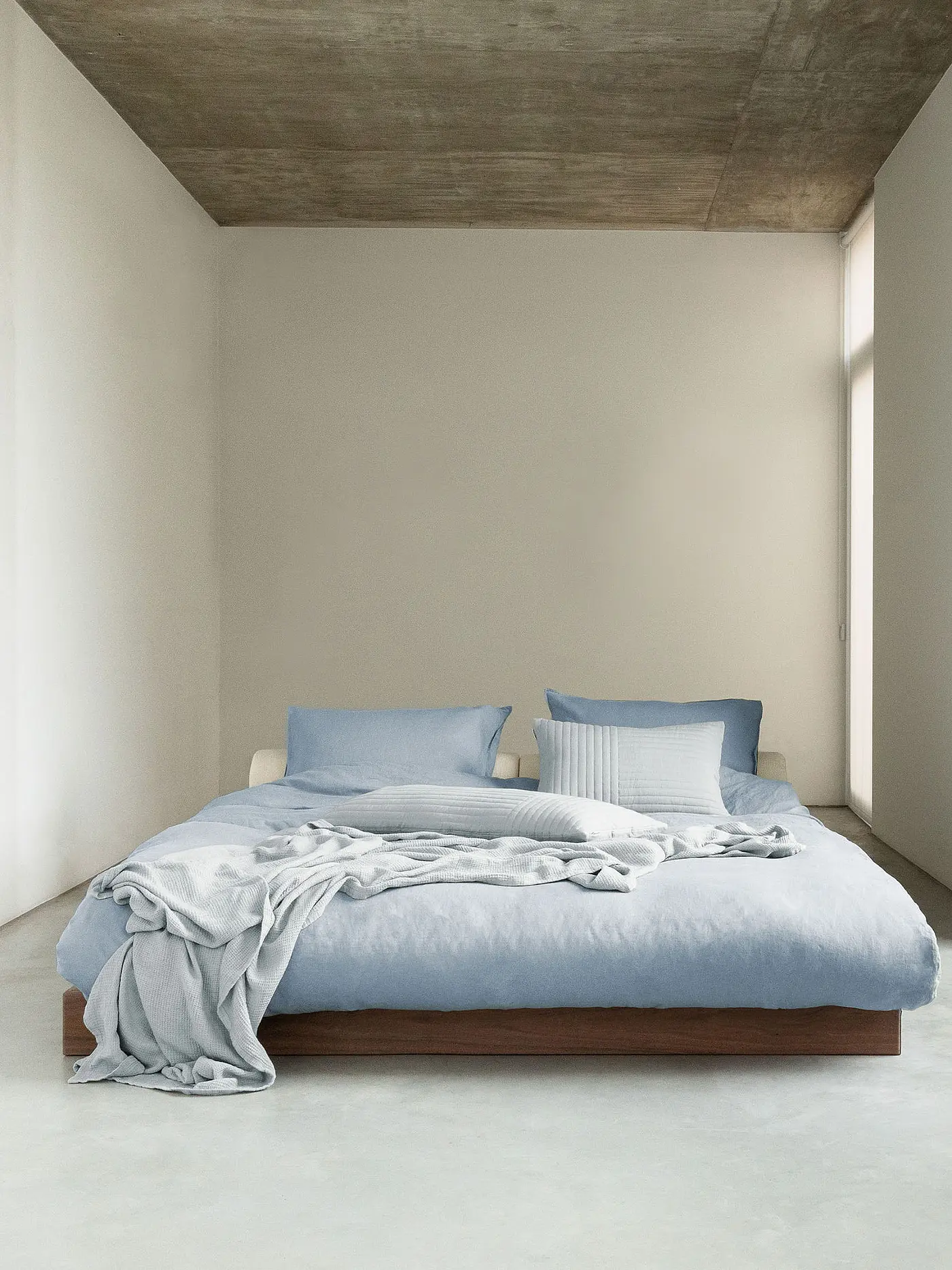 MARC O'POLO HOME | Leinen Bettwäsche "Valka" 70x90cm/140x200cm | hellblau
